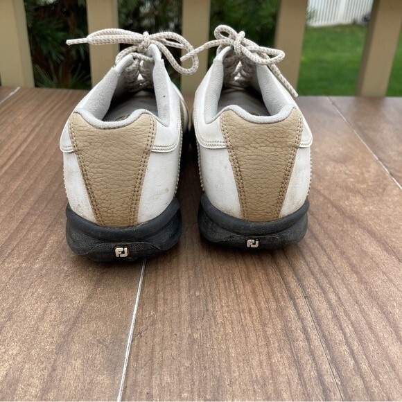 FootJoy GreenJoys Women's Golf Shoes #48392 White Tan Size 8 - Picture 5 of 7